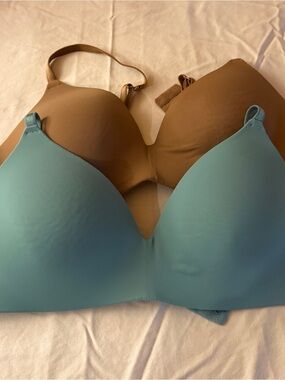 AUDEN  Smooth T-Shirt Bras in Teal and Brown